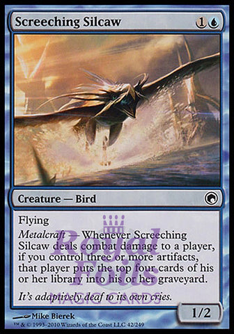 Screeching Silcaw 4x FOIL SOM MTG Scars of Mirrodin Common MINT blue