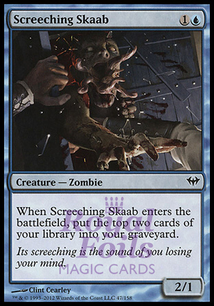 **4x FOIL Screeching Skaab** DKA MTG Dark Ascension Common MINT blue