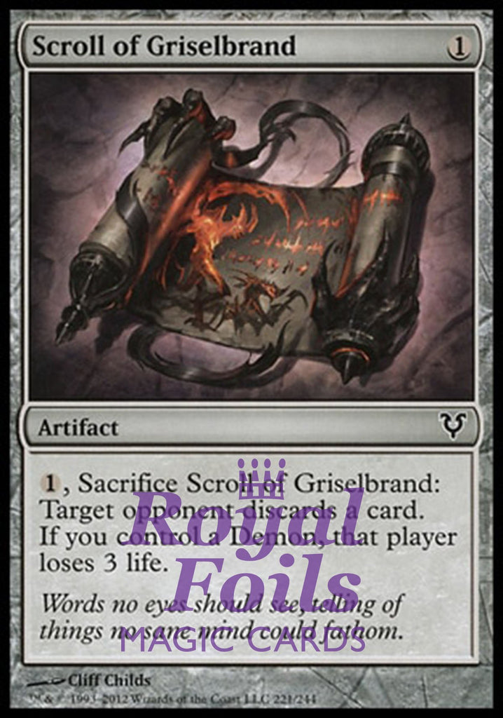 **3x FOIL Scroll of Griselbrand** AVR MTG Avacyn Restored Common MINT artifact