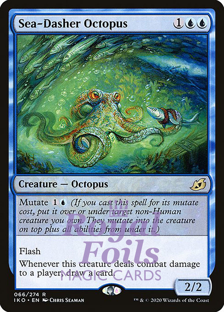 **1x FOIL Sea-Dasher Octopus** IKO MTG Ikoria Rare MINT blue