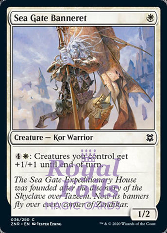 Sea Gate Banneret 4x FOIL ZNR MTG Zendikar Rising Common MINT white