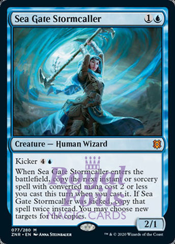 Sea Gate Stormcaller 1x FOIL ZNR MTG Zendikar Rising Mythic MINT blue