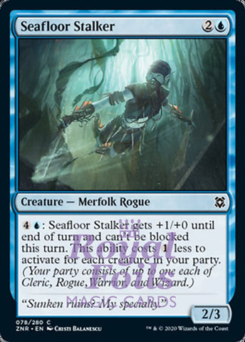 Seafloor Stalker 4x FOIL ZNR MTG Zendikar Rising Common MINT blue