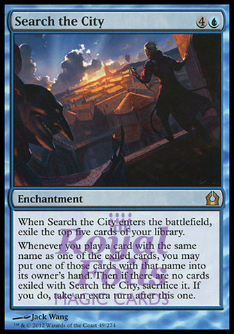 Search the City 2x FOIL RTR MTG Return to Ravnica Rare MINT blue