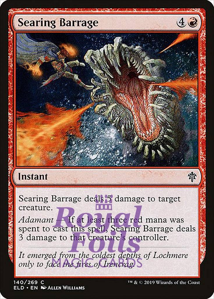 Searing Barrage 3x FOIL ELD MTG Throne of Eldraine Common MINT red