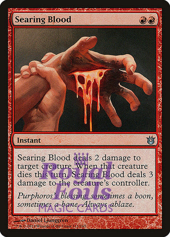 **1x FOIL Searing Blood** BNG MTG Born of the Gods Uncommon MINT red