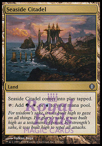 **1x FOIL Seaside Citadel** ALA MTG Shards of Alara Uncommon NM+ land green white blue