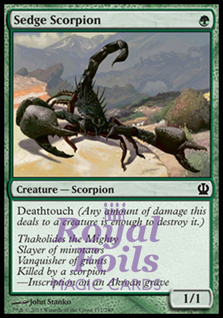 Sedge Scorpion 4x FOIL THS MTG Theros Common MINT green