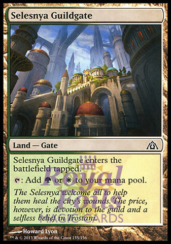 Selesnya Guildgate 4x FOIL DGM MTG Dragon's Maze Common MINT green white land