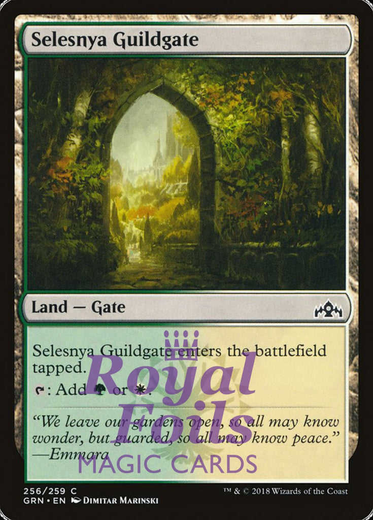 **2x FOIL Selesnya Guildgate #256** GRN MTG Guilds of Ravnica Common MINT green white land gate