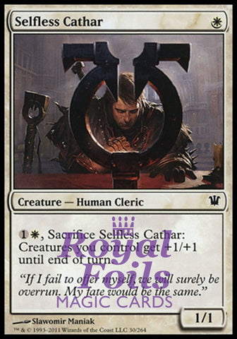 Selfless Cathar 4x FOIL ISD MTG Innistrad Common MINT white