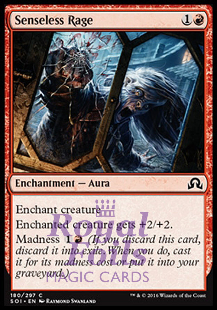 Senseless Rage 4x FOIL SOI MTG Shadows Over Innistrad Common MINT red