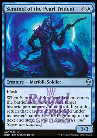 Sentinel of the Pearl Trident 2x FOIL DOM MTG Dominaria Uncommon MINT blue