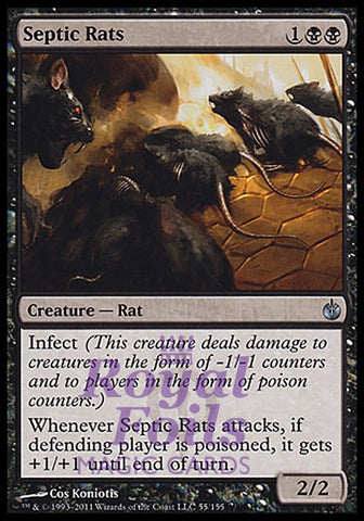 **1x FOIL Septic Rats** MBS MTG Mirrodin Besieged Uncommon MINT black