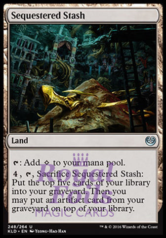 Sequestered Stash 2x FOIL KLD MTG Kaladesh Uncommon 1 MINT 1 NM land