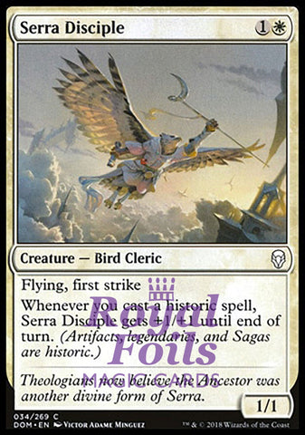 Serra Disciple 4x FOIL DOM MTG Dominaria Common MINT white