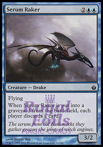 Serum Raker 4x FOIL MBS MTG Mirrodin Besieged Common MINT blue