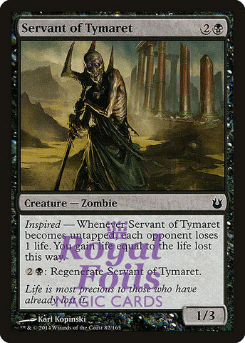 **4x FOIL Servant of Tymaret** BNG MTG Born of the Gods Common MINT black