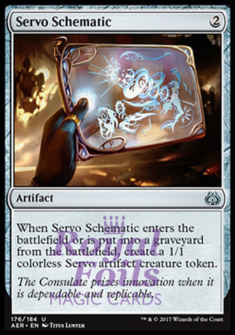 Servo Schematic 2x FOIL AER MTG Aether Revolt Uncommon MINT artifact