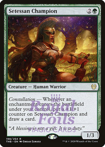 **1x FOIL Setessan Champion** THB MTG Theros Beyond Death Rare MINT green