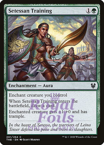 **4x FOIL Setessan Training** THB MTG Theros Beyond Death Common MINT green