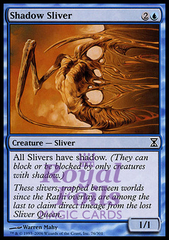 **1x FOIL Shadow Sliver** TSP MTG Time Spiral Common MINT blue