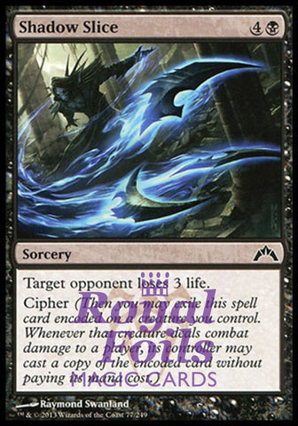 Shadow Slice 4x FOIL GTC MTG Gatecrash Common MINT black