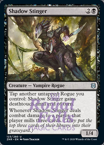 **4x FOIL Shadow Stinger** ZNR MTG Zendikar Rising Uncommon MINT black