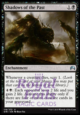 Shadows of the Past 1x FOIL ORI MTG Magic Origins Uncommon MINT black