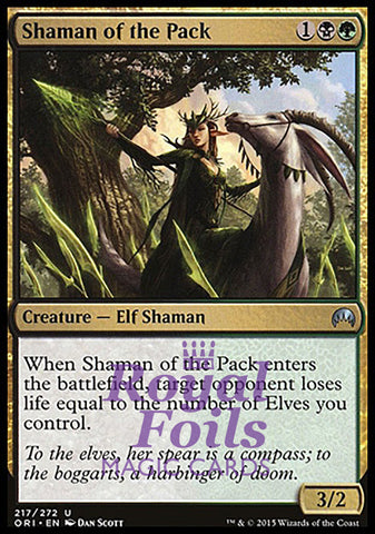 Shaman of the Pack 1x FOIL ORI MTG Magic Origins Uncommon MINT black green