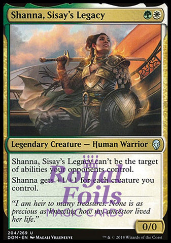 Shanna, Sisay's Legacy 2x FOIL DOM MTG Dominaria Uncommon MINT green white