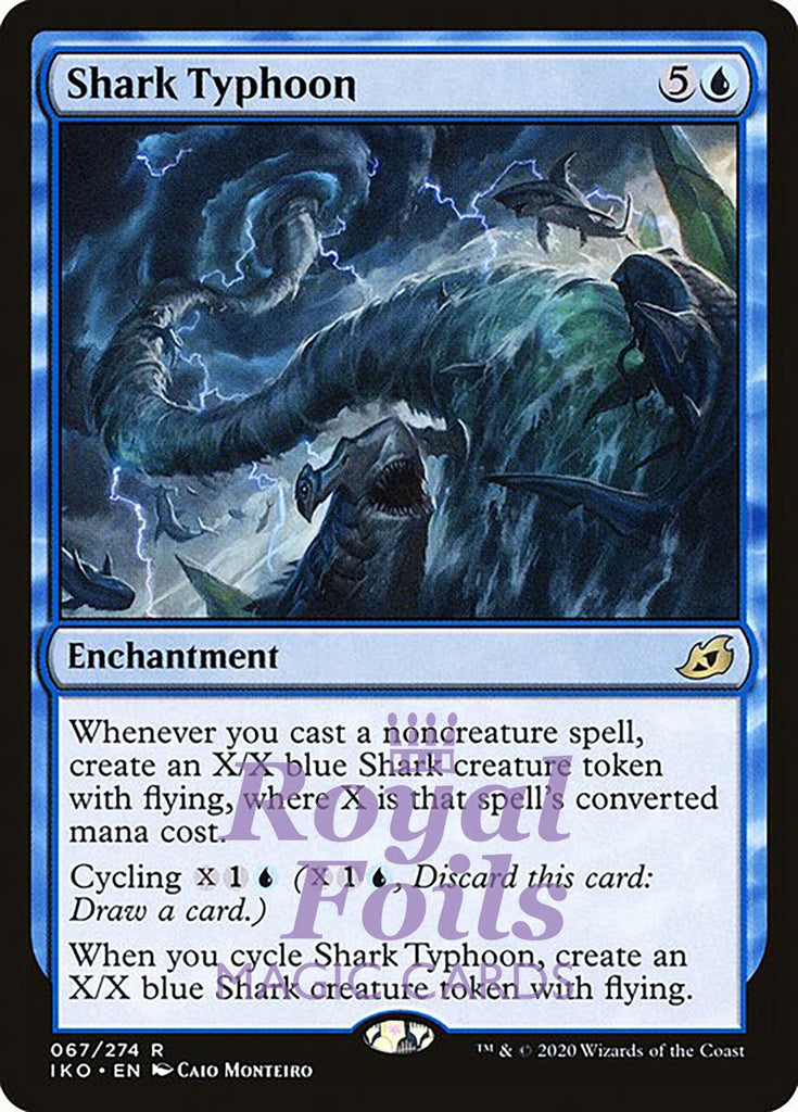 Shark Typhoon 1x FOIL IKO MTG Ikoria Rare MINT blue