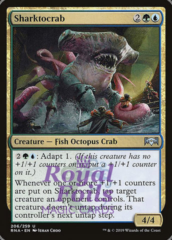 **1x FOIL Sharktocrab** RNA MTG Ravnica Allegiance Uncommon MINT green blue