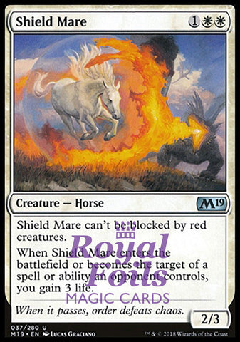 **2x FOIL Shield Mare** M19 MTG Core Set 2019 Uncommon MINT white