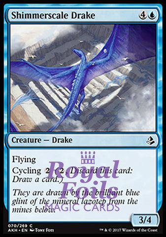 **4x FOIL Shimmerscale Drake** AKH MTG Amonkhet Common MINT blue