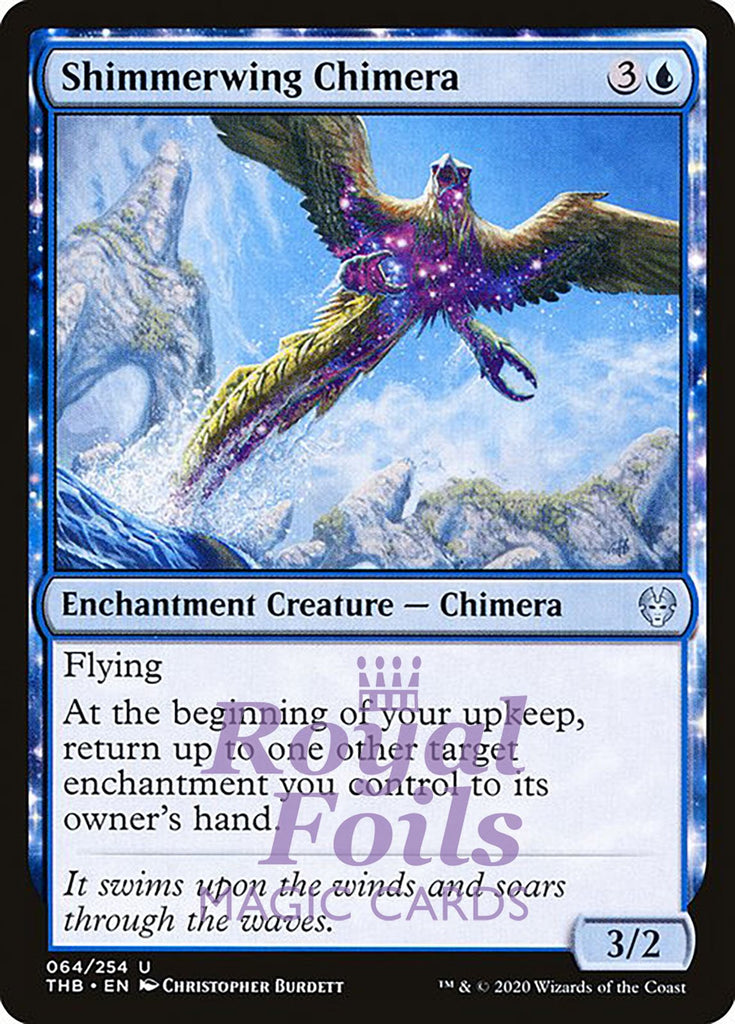 **4x FOIL Shimmerwing Chimera** THB MTG Theros Beyond Death Uncommon MINT blue