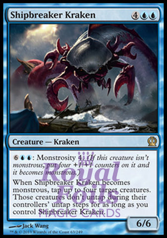 **2x FOIL Shipbreaker Kraken** THS MTG Theros Rare MINT blue