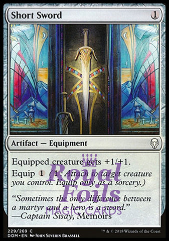 Short Sword 4x FOIL DOM MTG Dominaria Common MINT artifact