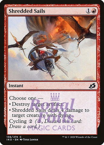 Shredded Sails 4x FOIL IKO MTG Ikoria Common MINT red