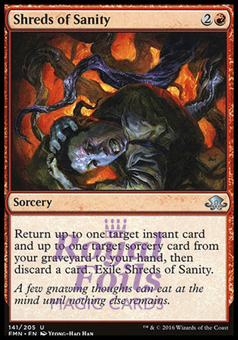 **2x FOIL Shreds of Sanity** EMN MTG Eldritch Moon Uncommon MINT red