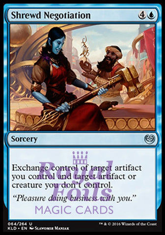 Shrewd Negotiation 4x FOIL KLD MTG Kaladesh Uncommon MINT blue