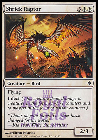 Shriek Raptor 3x FOIL NPH MTG New Phyrexia Common MINT white