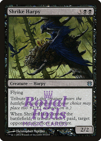 **4x FOIL Shrike Harpy** BNG MTG Born of the Gods Uncommon MINT black