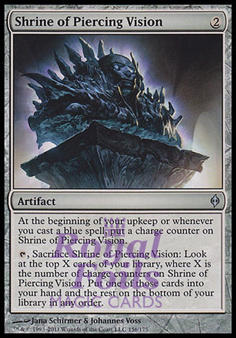 Shrine of Piercing Vision 2x FOIL NPH MTG New Phyrexia Uncommon MINT artifact