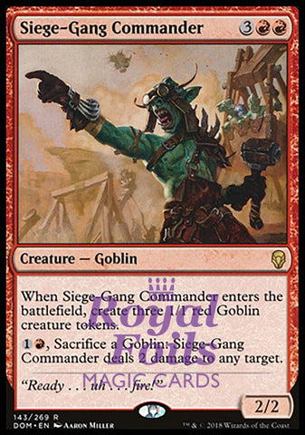 **1x FOIL Siege-Gang Commander** DOM MTG Dominaria Rare MINT red