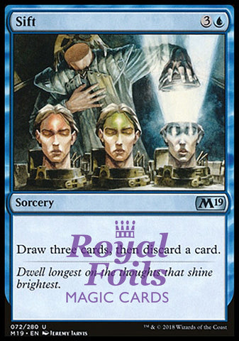 Sift 4x FOIL M19 MTG Core Set 2019 Uncommon MINT blue