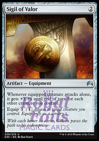 Sigil of Valor 2x FOIL ORI MTG Magic Origins Uncommon MINT artifact