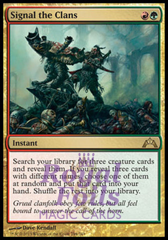 Signal the Clans 1x FOIL GTC MTG Gatecrash Rare MINT red green
