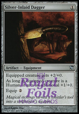 Silver-Inlaid Dagger 1x FOIL ISD MTG Innistrad Uncommon MINT artifact
