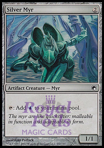 **1x FOIL Silver Myr** SOM MTG Scars of Mirrodin Common MINT artifact